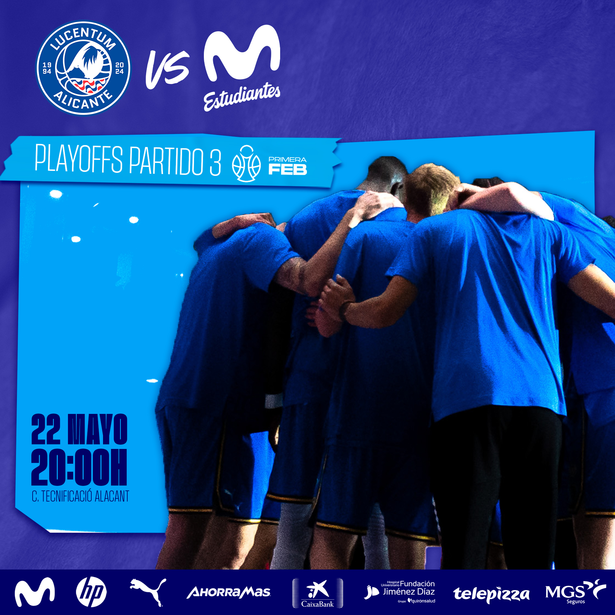 Partido 3 Playoffs Primera FEB: gran desafío de visitante (22 mayo, 20:00h)